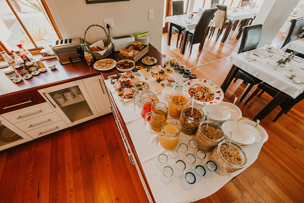 Breakfast buffet in the dining room