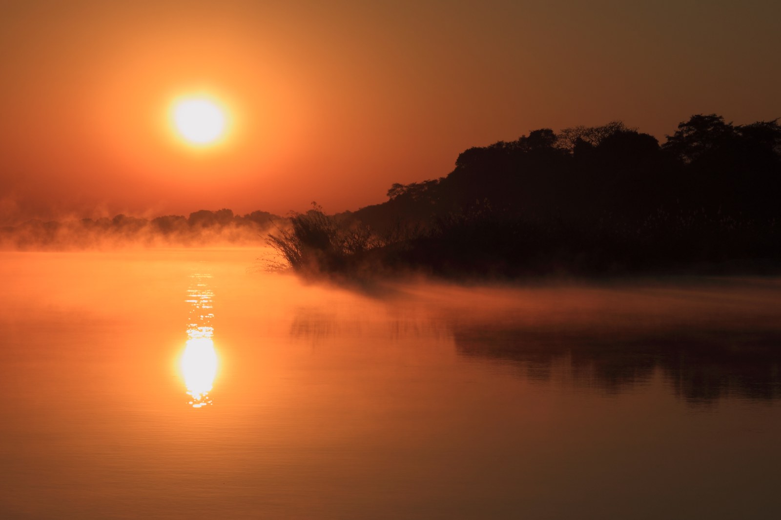 Sunrise over the Zambezi in Namibia, photographed in August 2015.