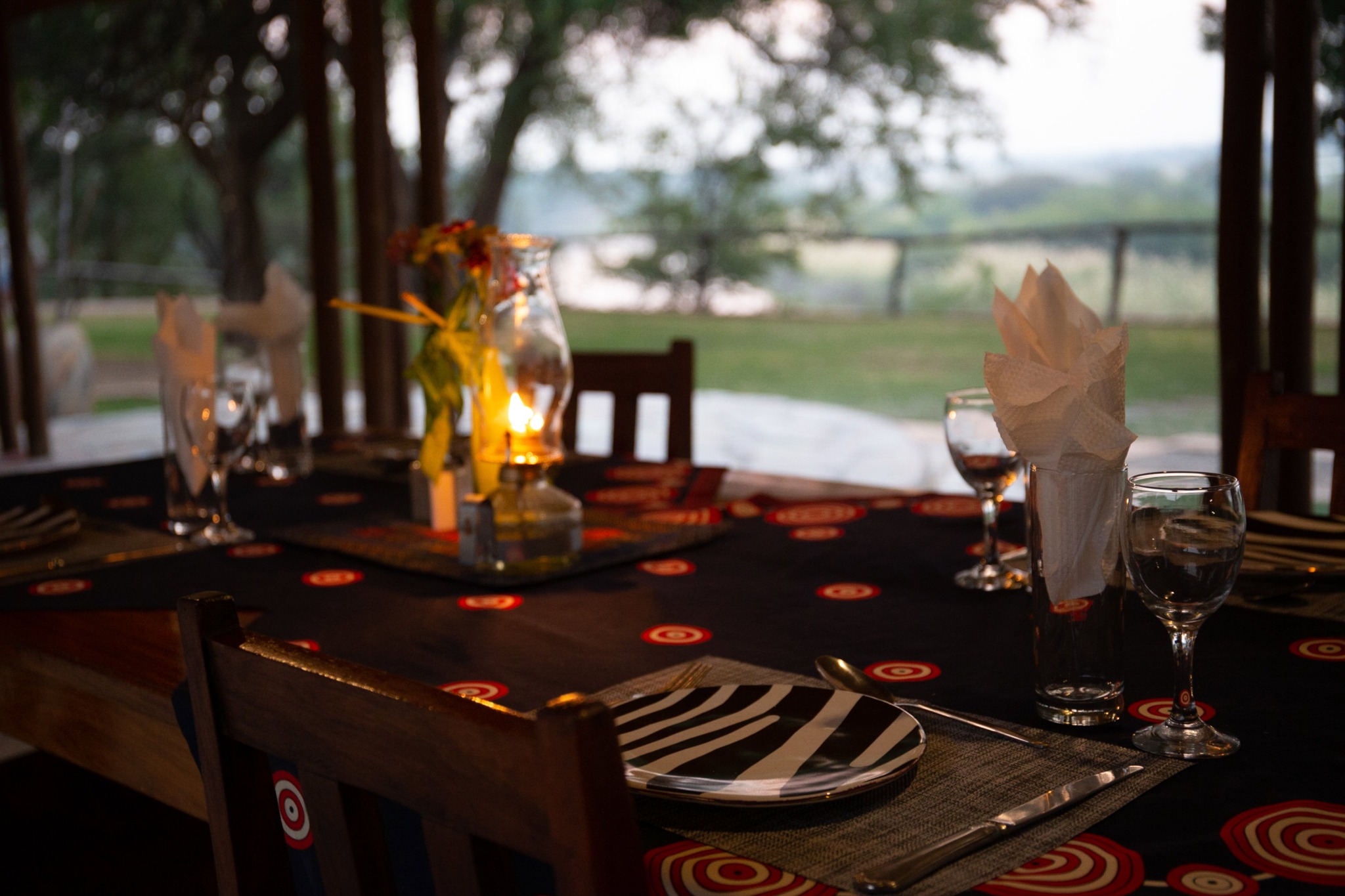 Dining table prepared in Kayova’s restaurant